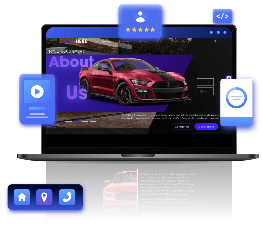 car detailer website design