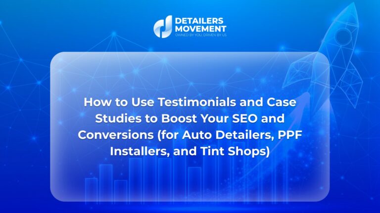 How to Use Testimonials and Case Studies to Boost Your SEO and Conversions (for Auto Detailers, PPF Installers, and Tint Shops)